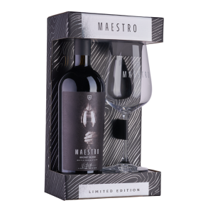 Apriori Set Maestro Secret Blend Vin Rosu + 1 Pahar + Gift Box